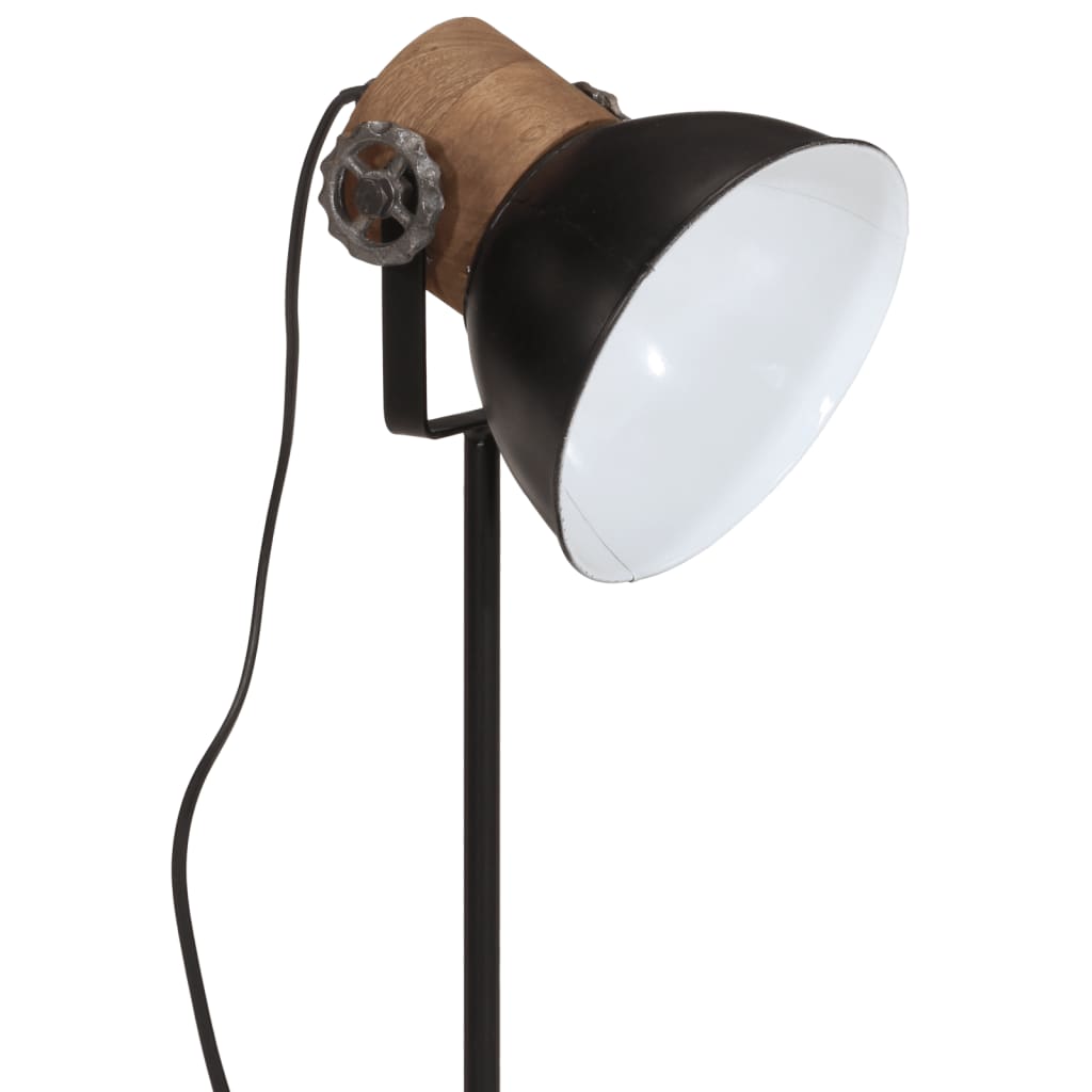vidaXL Настолна лампа, 25 W, черна, 17x17x50 см, E27