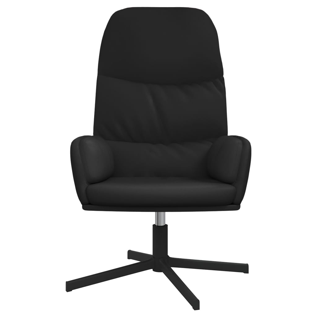 vidaXL Релаксиращ стол, черен, изкуствена кожа