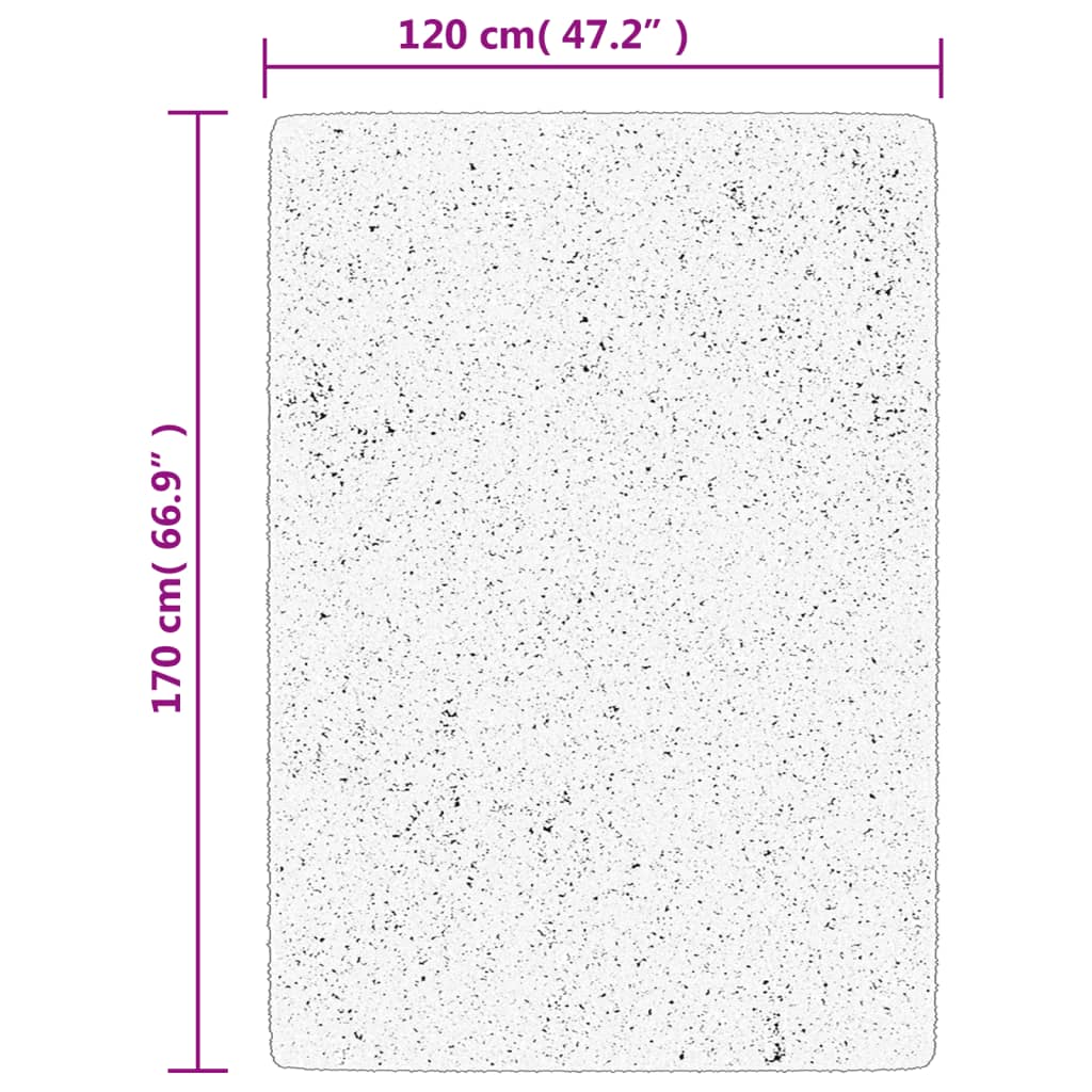 vidaXL Килим ISTAN с дълъг косъм, лъскава визия, антрацит, 120x170 см