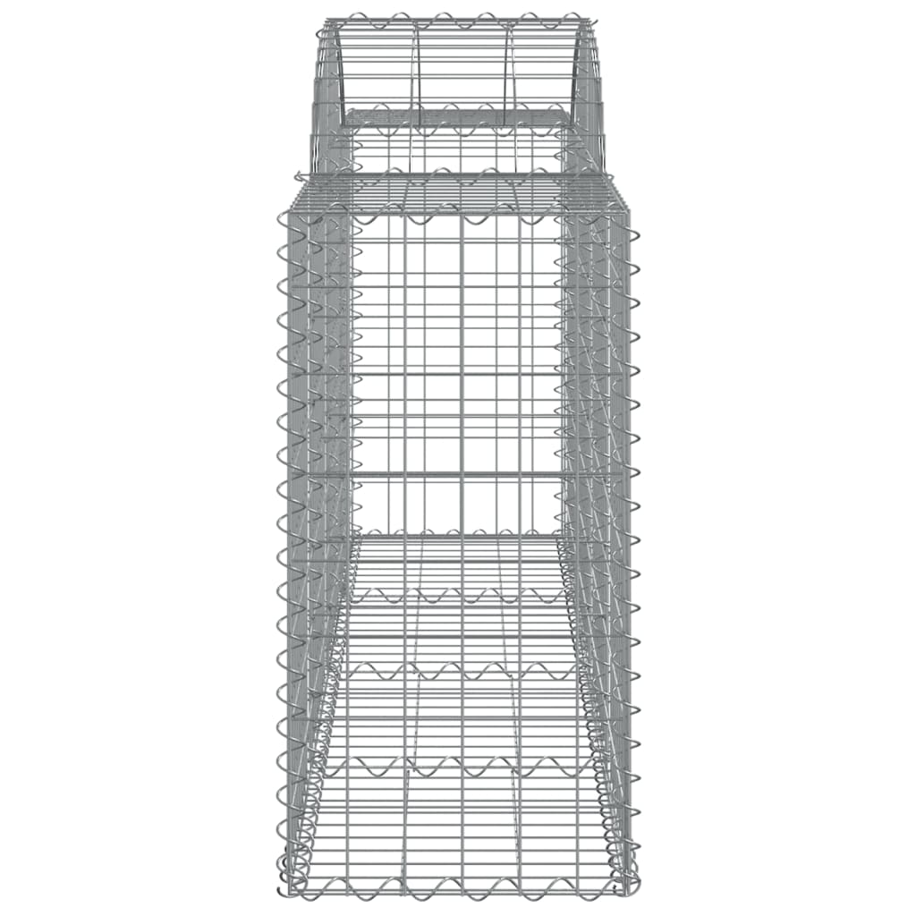 vidaXL Габионни кошници арка 12 бр 200x50x80/100 см поцинковано желязо