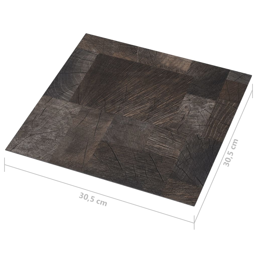 vidaXL Самозалепващи подови дъски 20 бр PVC 1,86 м² текстура дърво